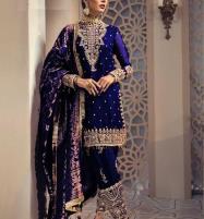 Luxury Organza Banarsi Embroidered Dress With Banarsi Jacquard Dupatta (Unstitched) (CHI-615) Price in Pakistan