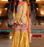 Luxury Lawn Full Heavy Embroidery Lawn Suit 2022 unstitched (DRL-1225) Price in Pakistan