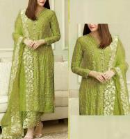 2 Pec Lawn Heavy Embroidered Dress With Troser UnStitched (DRL-1634) Price in Pakistan