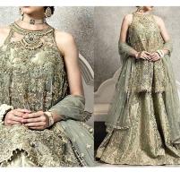 Heavy Embroidered Masoori Net Bridal Dresses 2022  (CHI-228) (Unstitched) Price in Pakistan