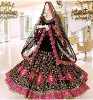 Mirror & Handwork Embroidered Net Bridal Maxi Dress 2022 (UnStitched) (CHI-723) Price in Pakistan