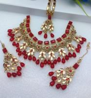 Pearls Stone Necklace Set Earrring Matha Patt (ZV:3422) Price in Pakistan