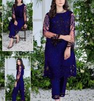 NET Embroidered Fancy Party Wear Dress 2022 (2-Piece) (UnStitched) (CHI-707) Price in Pakistan