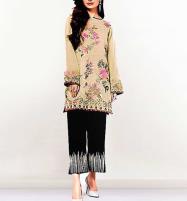 Lawn Full Heavy Embroidered Lawn Suit with Embroidered Trouser (DRL-1007) Price in Pakistan