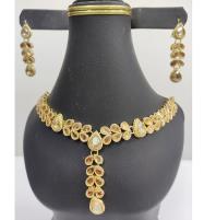 Kundan Jewellery Set Design with Drop Earrings Set (PS-499) Price in Pakistan
