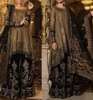 Organza Heavy Embroidery Dress With Chiffon Embroidery Duppata (Unstitched) (CHI-603) Price in Pakistan