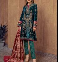 Velvet Heavy Embroidered Dress With Jamawar Trouser 2021-22 (CHI-527) Price in Pakistan