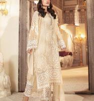Pearl White Pure Organza Embroidered Pakistani Unstitched Party Suit (UnStitched) (CHI-697) Price in Pakistan