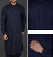 Wash N Wear Mens Shalwar Kameez Design Dark Blue Unstitched (Swiss-08) Price in Pakistan