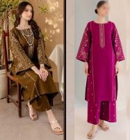 EID DEAL Pack Of 2 Luxury Lawn Heavy Embroidered Dress Heavy Embroidery Trouser (Deal-99)	 Price in Pakistan