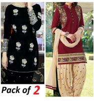 Pack of 2 Hit Lawn Full Heavy Embroidery Dress unsitched 2 pcs (Deal-48) Price in Pakistan
