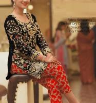 Chiffon Embroidery Party Wear Dress Emb Trouser Chiffon Dupatta (Unstitched) (CHI-613) Price in Pakistan