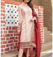 Party Wear Embroidered Organza Salwar Kameez Design 2022 For Girls (Unstitched) (CHI-717) Price in Pakistan