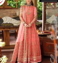 Pure Organza Embroidered Dress With Zari Stonework With Dyed Organza Duppata Unstitched (CHI-625) Price in Pakistan