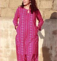 Stitched 2 PCs Chunri Print Linen Dress (LN-319) Price in Pakistan