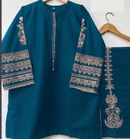 Stitched Silk Embroidered With Embroidered Trouser 2 Pcs (RM-94) Price in Pakistan