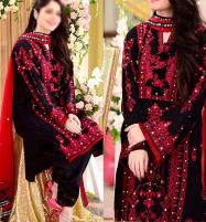 Traditional Design Linen Full Heavy Embroidered Dress 2-Piece UnStitched (LN-333) Price in Pakistan