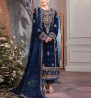 Luxury Velvet Full Heavy Embroidered Wedding Dress Spengle Work Dress With NET Heavy Embroidered Dupatta (UnStitched) (CHI-850) Price in Pakistan