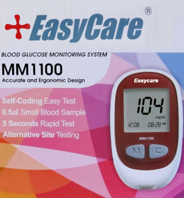 Easy Care Blood Sugar Monitoring Device  + 25 Test Strips
